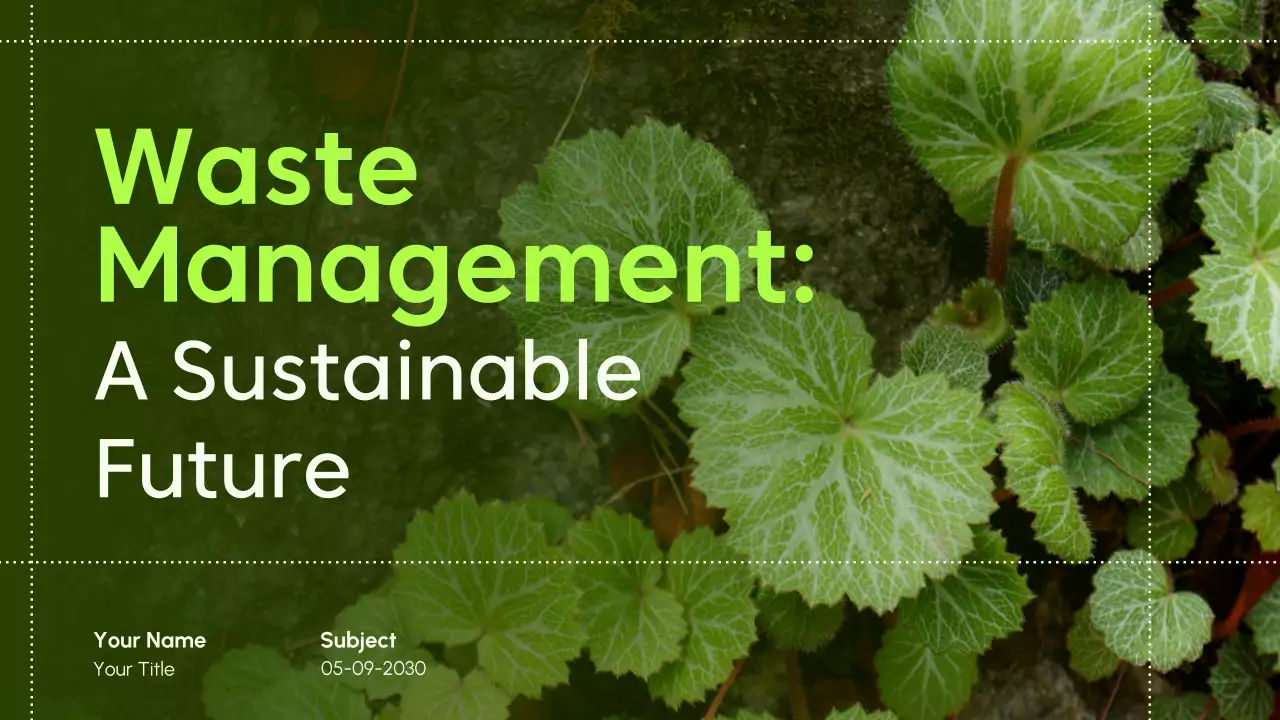 Green Minimal Waste Management Sustainability Presentation