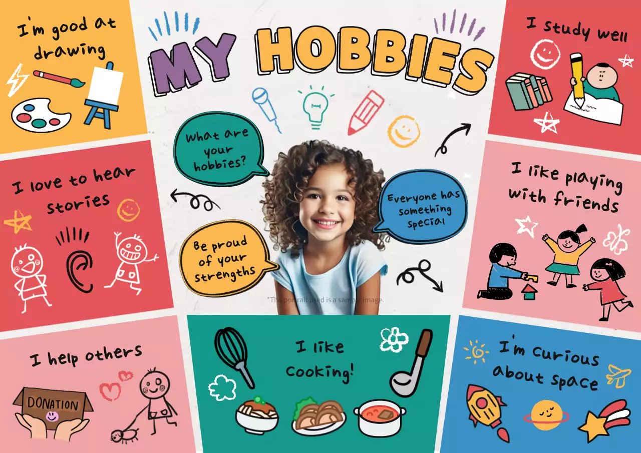 Colorful Playful Hobbies Poster
