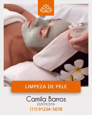 Publicação de anúncio de cuidados com a pele elegante laranja no Instagram