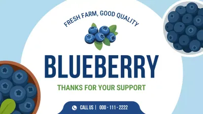 Blue Clean Blueberry Advertisement YouTube Thumbnail