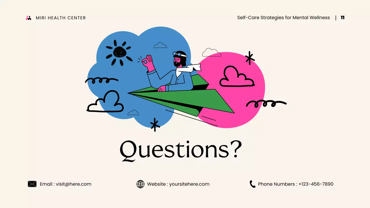 Beige Modern Organic Illustrated Mental Wellness Guide Presentation