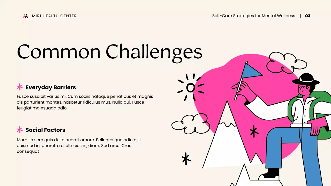 Beige Modern Organic Illustrated Mental Wellness Guide Presentation