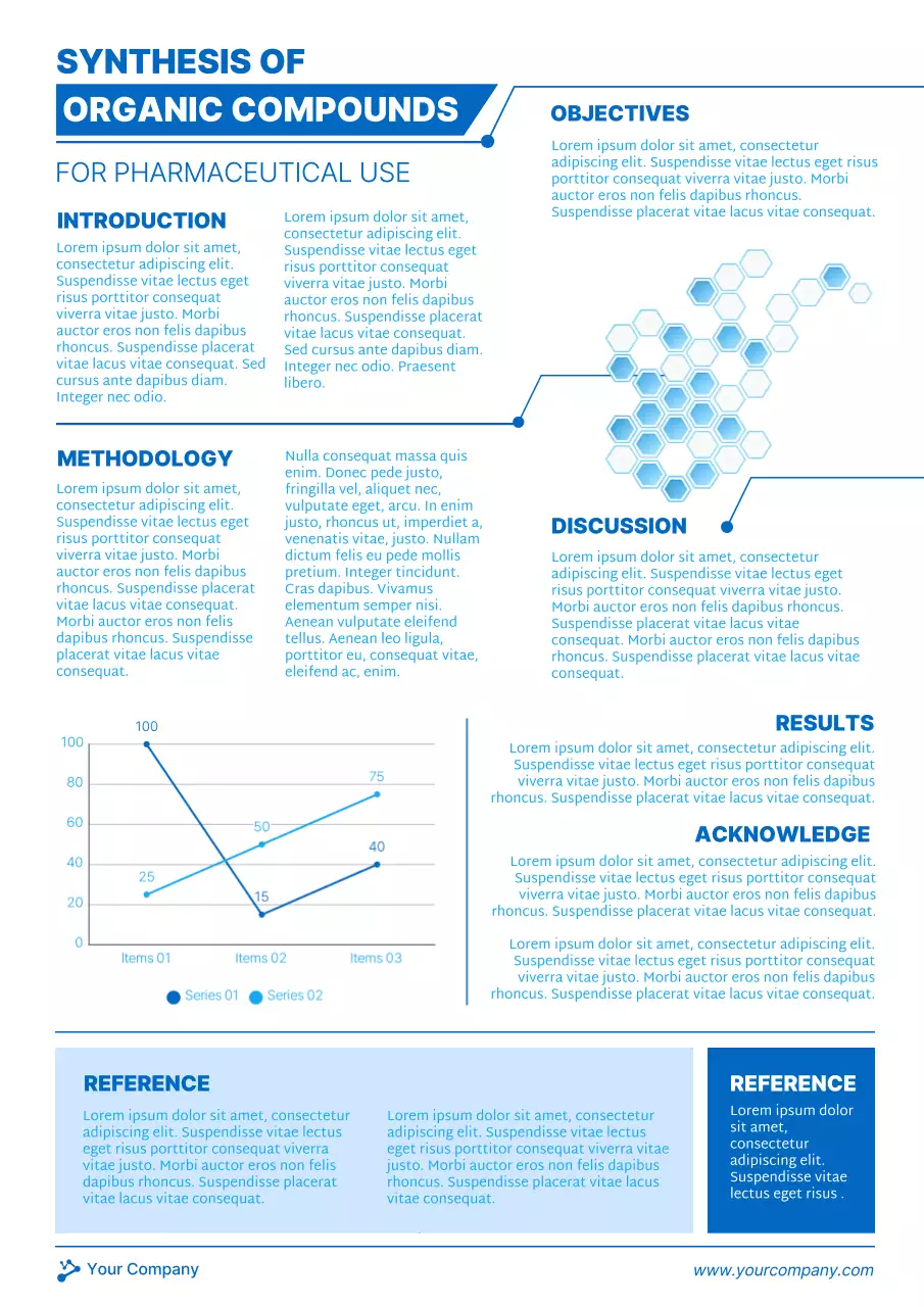 Blue Professional Chemistry Report Poster