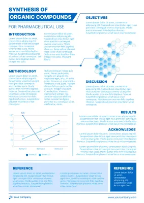 Blue Professional Chemistry Report Poster