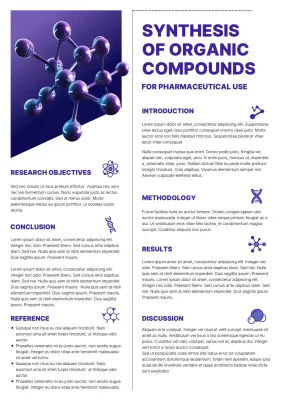 Purple Modern Chemistry Report Poster