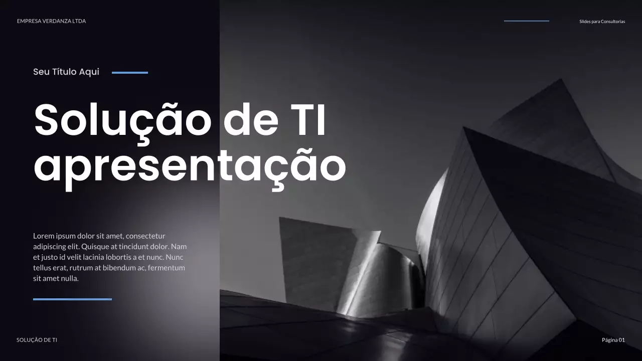 apresentação de TI moderna preta