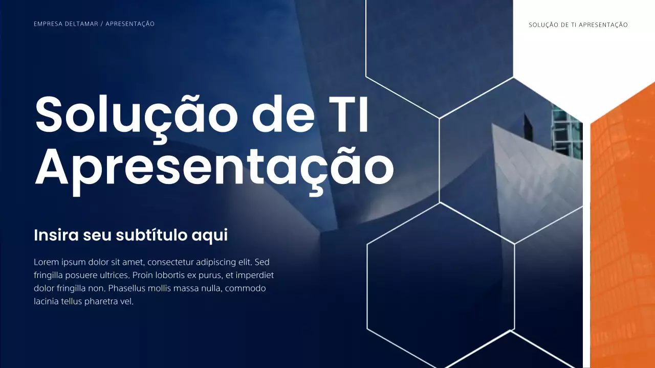 apresentação da TI moderna azul