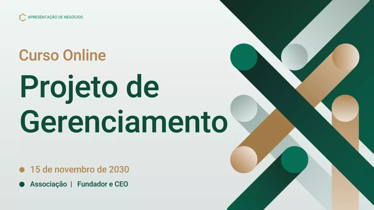 Apresentação do Plano de Gerenciamento de Projetos Green Gold Professional