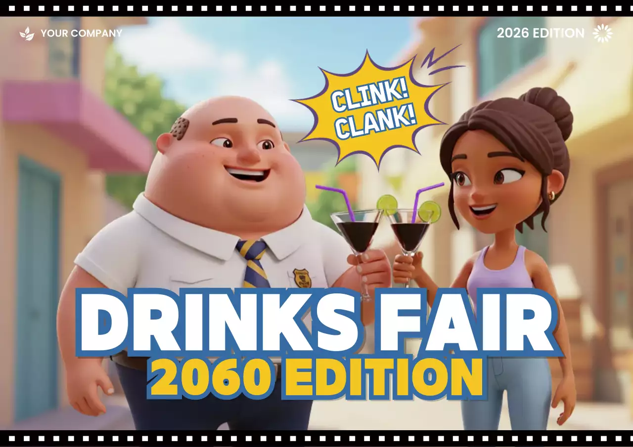 Poster Acara Pameran Minuman Ilustrasi 3D