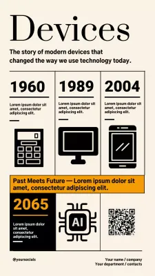 Beige Modern Technology Timeline Instagram Story