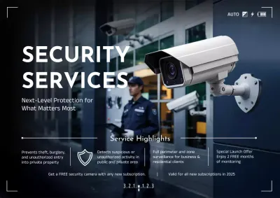 Grey Modern Security Promotion Poster