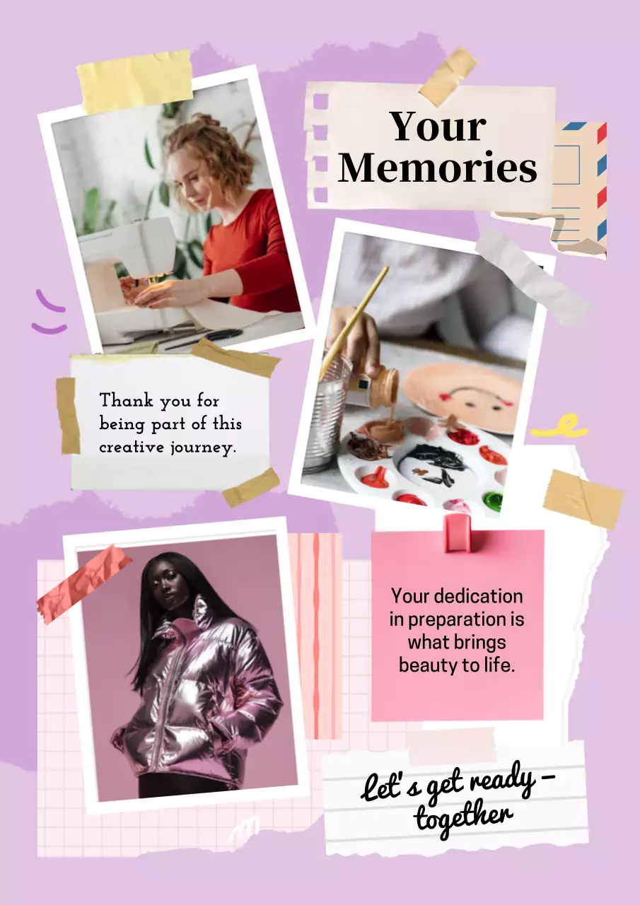 Purple Creative Memories Announcement Poster