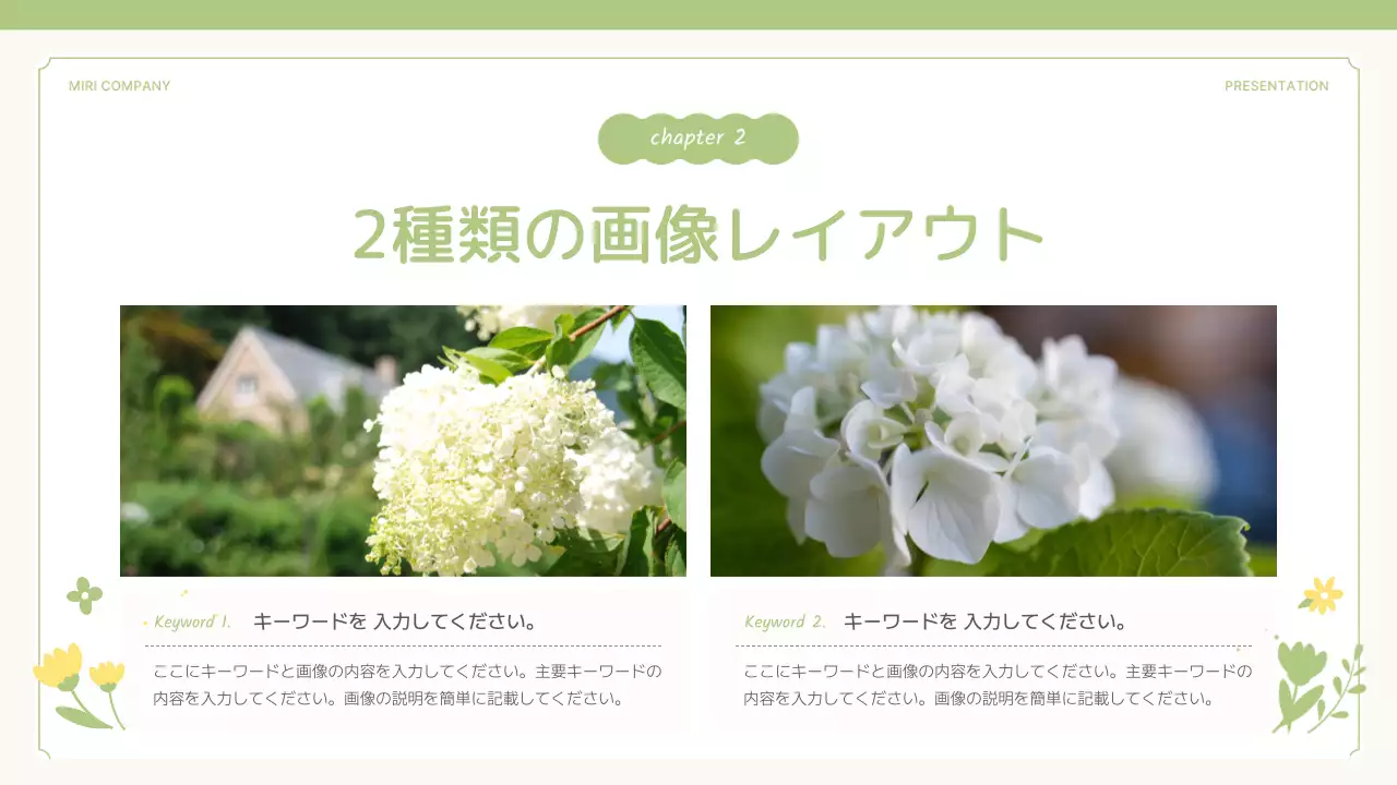 緑 シンプル プレゼンテーション プラン