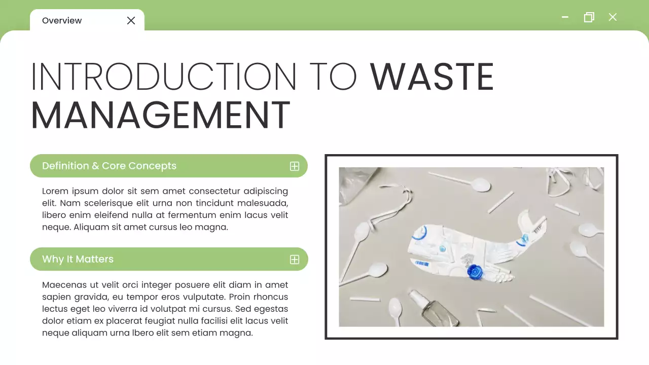 Green Minimal Waste Management Presentation