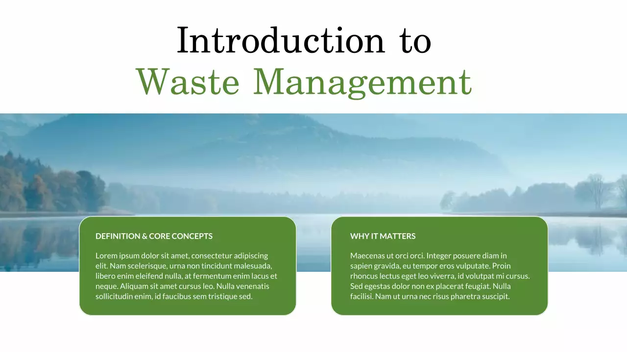 Green Waste Management Sustainability Presentation