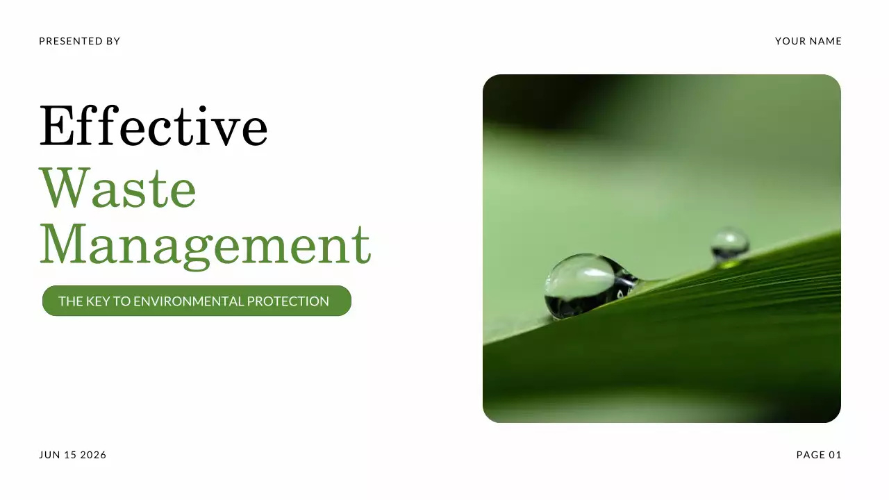 Green Waste Management Sustainability Presentation