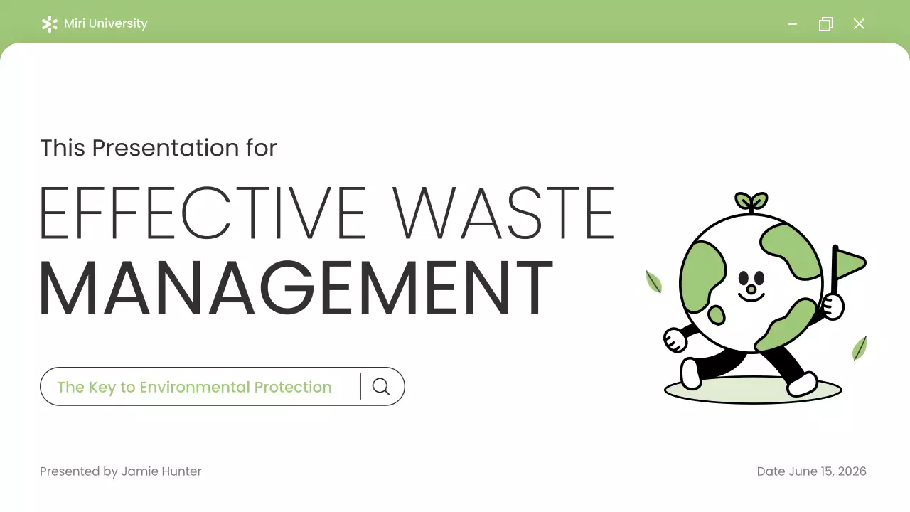 Green Minimal Waste Management Presentation