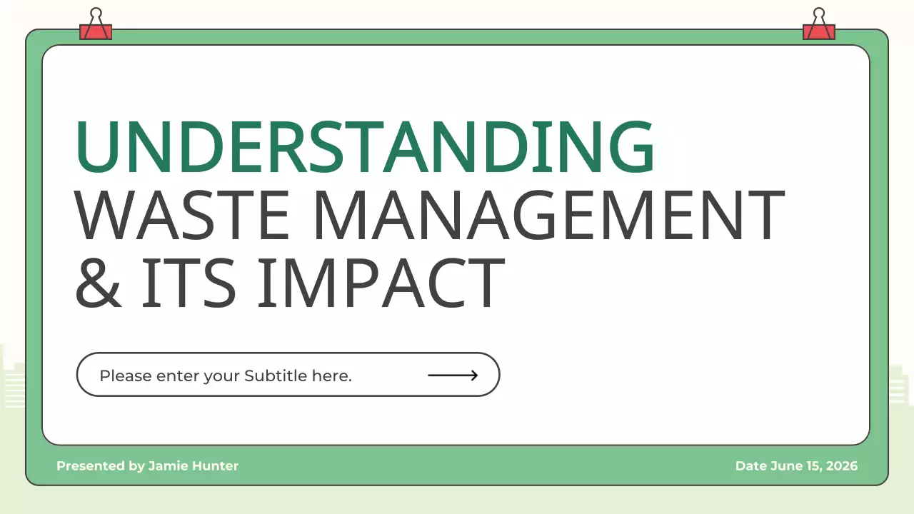 Green Minimal Waste Guide Presentation
