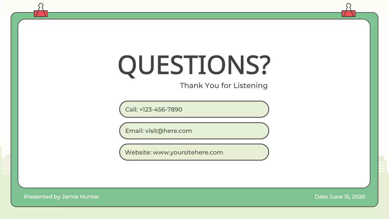 Green Minimal Waste Guide Presentation