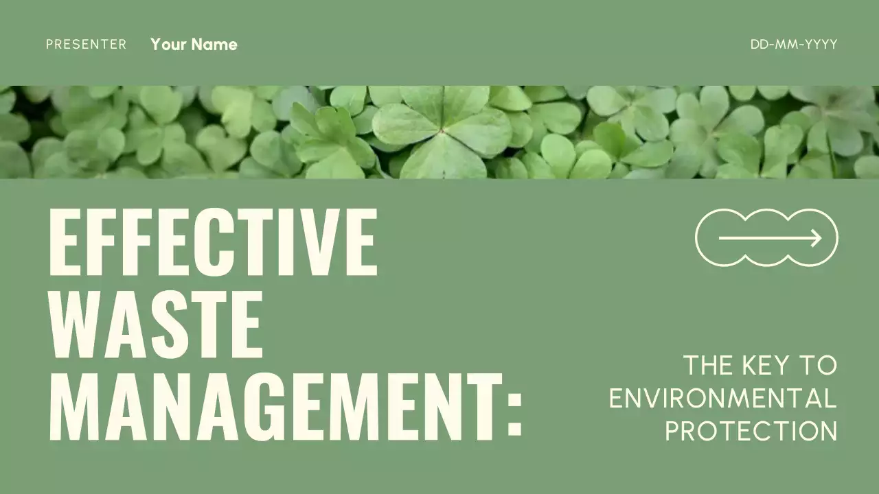 Green Minimal Waste Management Guide Presentation