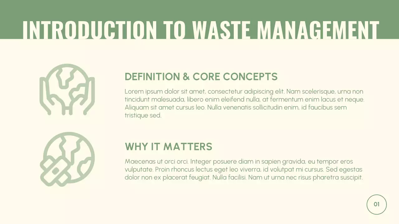 Green Minimal Waste Management Guide Presentation