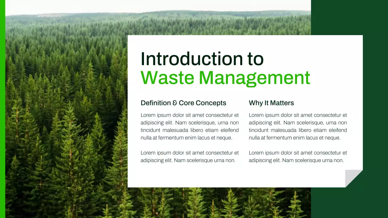 Green Modern Geometric Waste Management Presentation