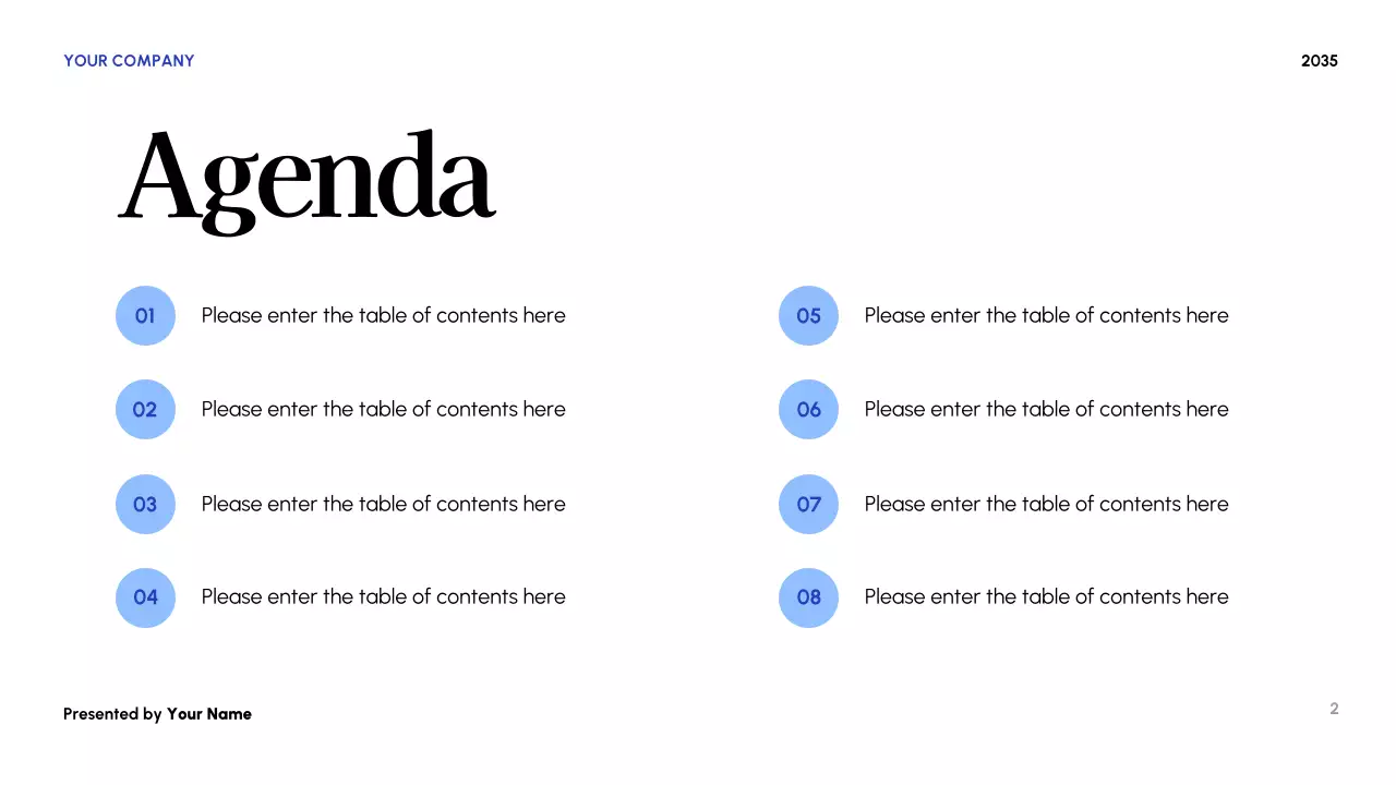 Blue Modern Budget Planner Presentation