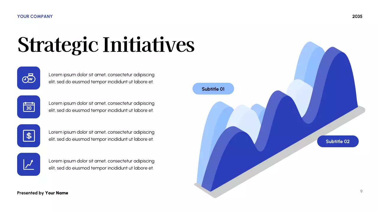 Blue Modern Budget Planner Presentation