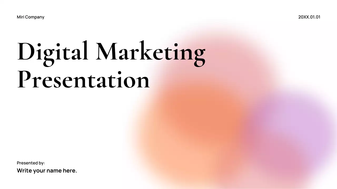 Colorful Modern Digital Marketing Pitch Presentation