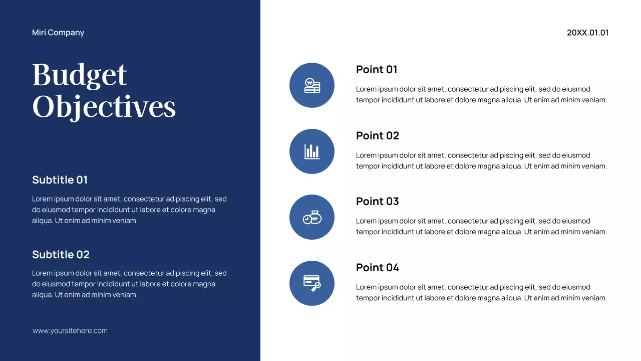 Blue Modern Budget Planner Presentation