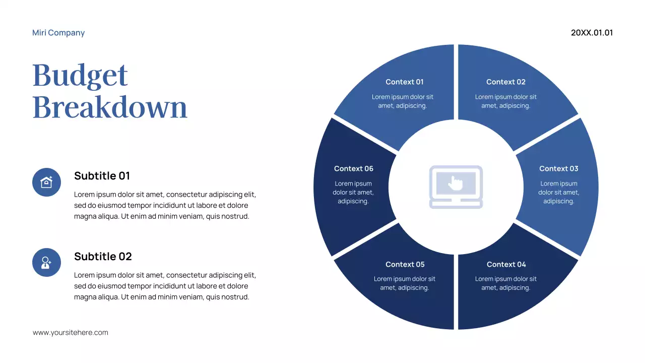 Blue Modern Budget Planner Presentation