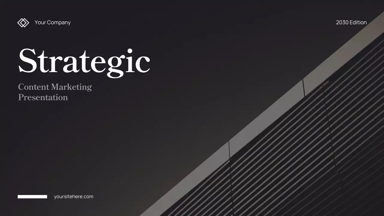 Black Minimal Content Marketing Strategy Presentation