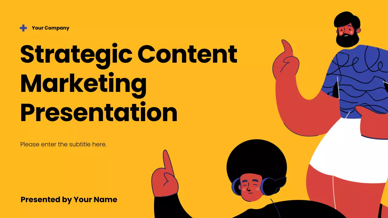 Yellow Modern Content Marketing Strategy Presentation