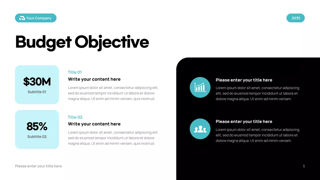 Teal Modern Budget Planner Presentation