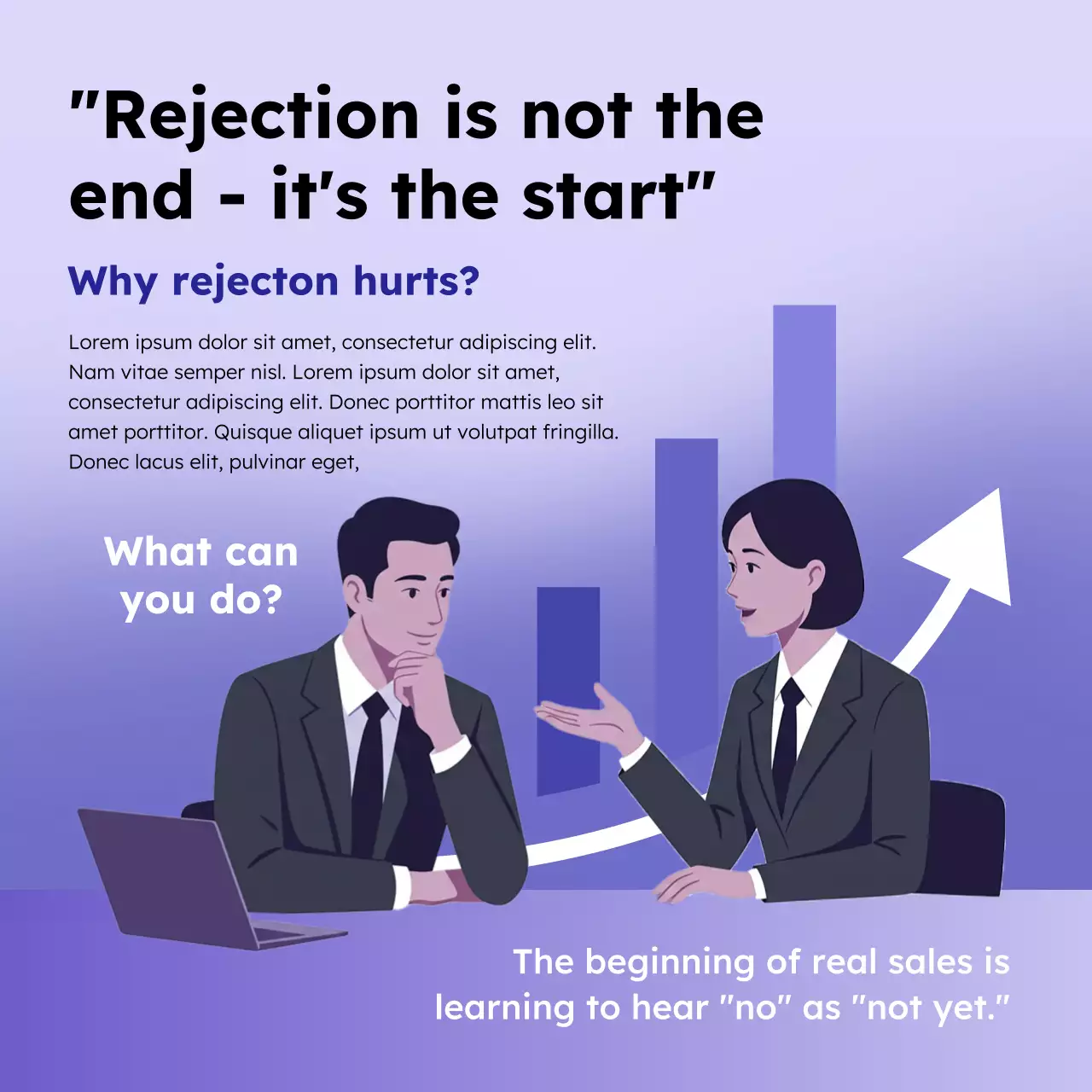 Purple Modern Office Motivational Social Media Post