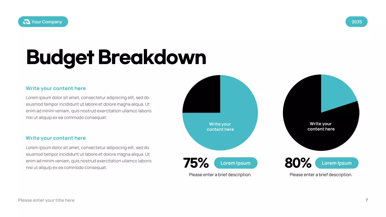 Teal Modern Budget Planner Presentation