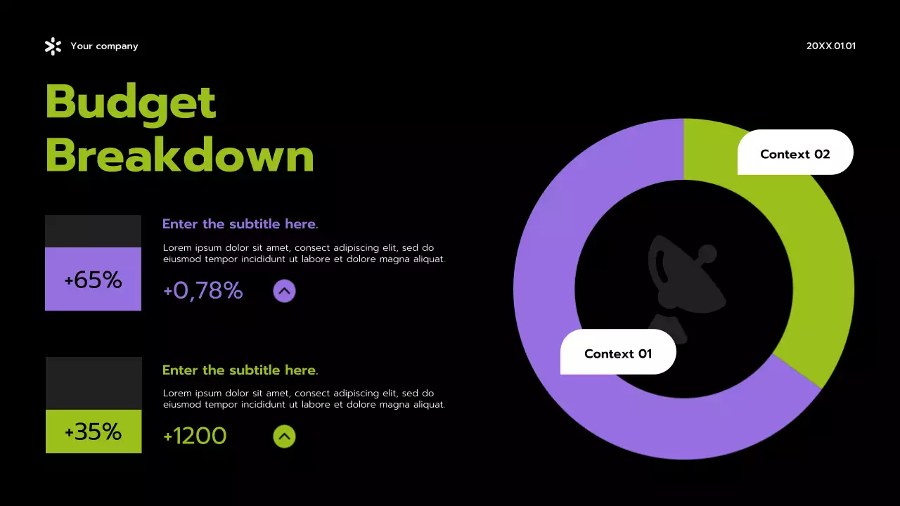 Black Modern Finance Budget Planner Presentation