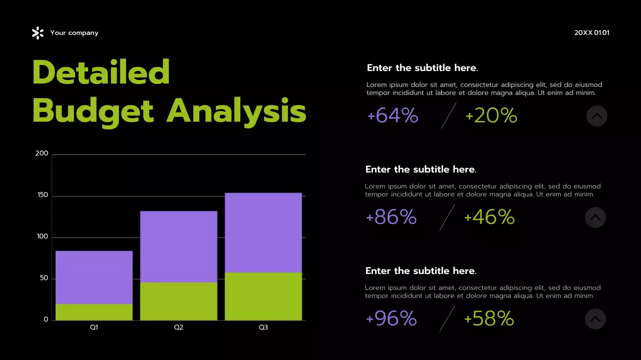 Black Modern Finance Budget Planner Presentation