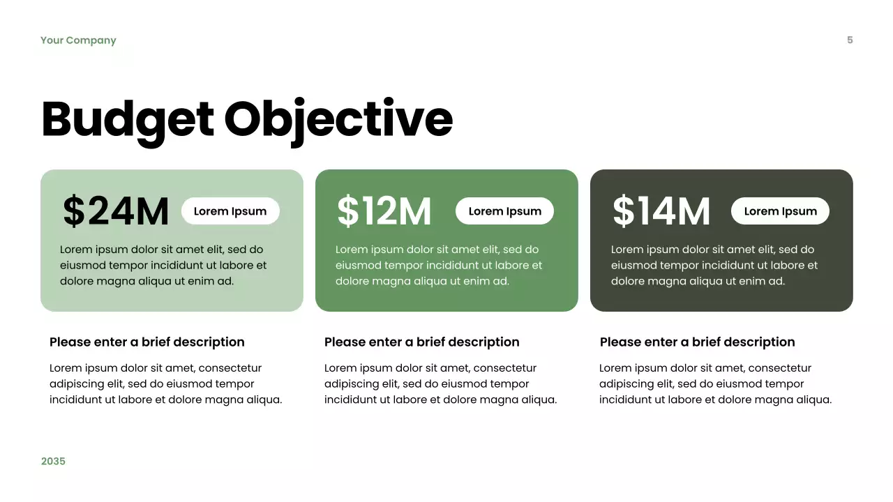 Green Modern Budget Planner Presentation
