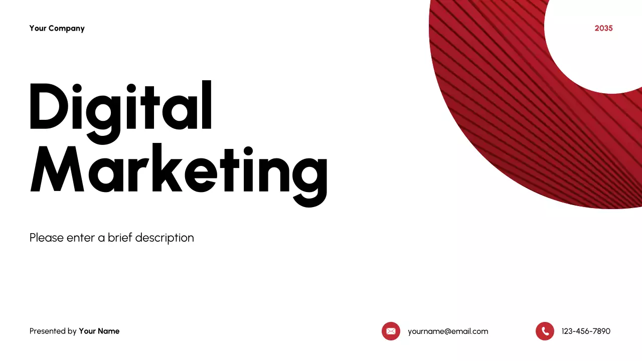 Red Modern Digital Marketing Pitch Presentation