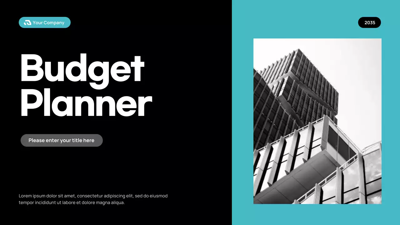 Teal Modern Budget Planner Presentation