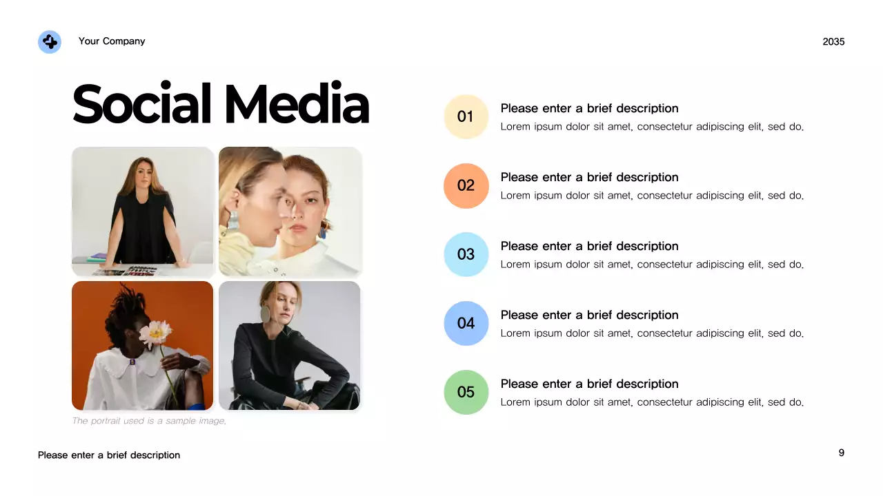 Apresentação de Marketing Digital Moderna em Branco