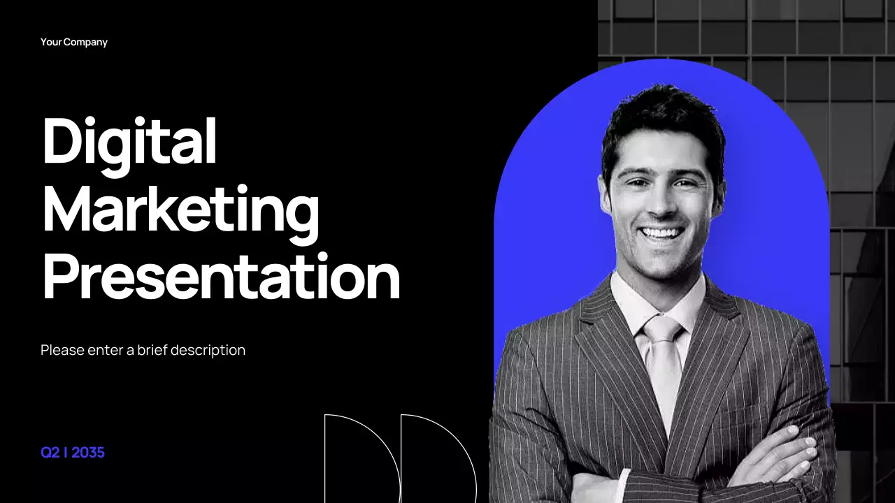 Blue Vibrant Digital Marketing Pitch Presentation