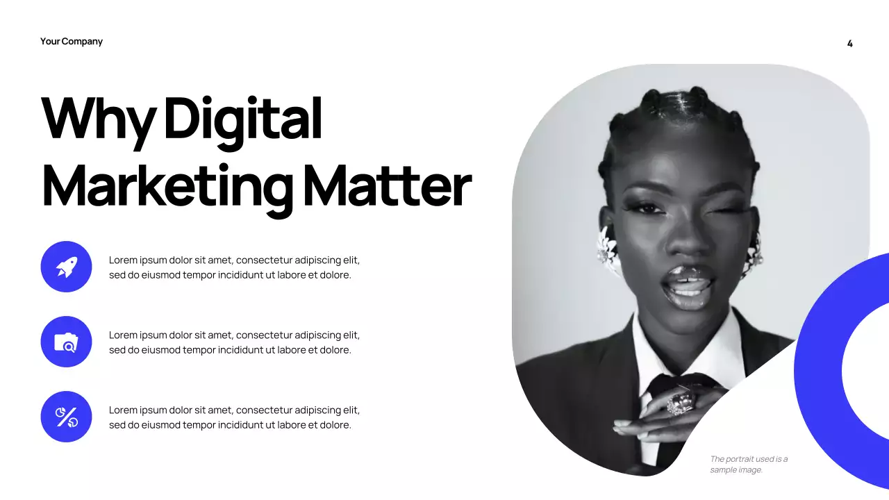 Blue Vibrant Digital Marketing Pitch Presentation