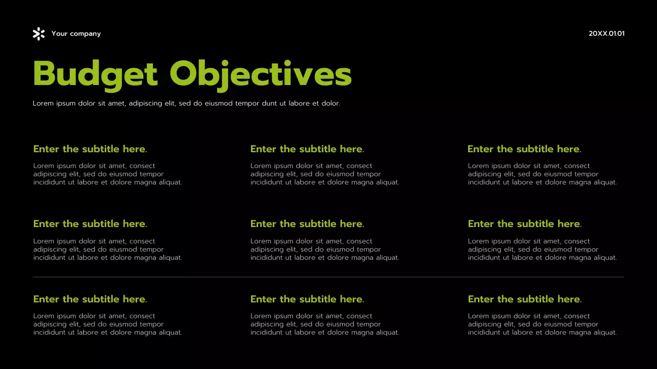 Black Modern Finance Budget Planner Presentation