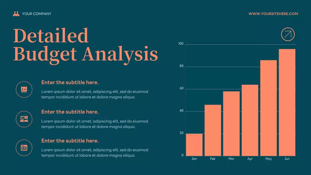 Teal and Salmon Modern Budget Planner Presentation