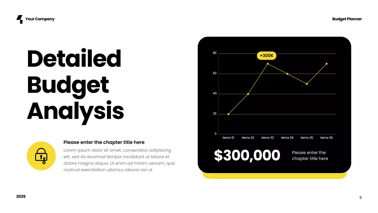 Yellow Vibrant Budget Planner Presentation