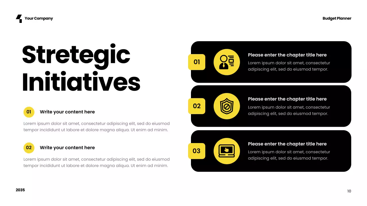 Yellow Vibrant Budget Planner Presentation