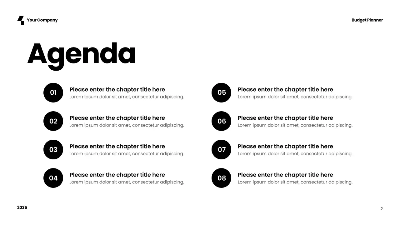 Yellow Vibrant Budget Planner Presentation