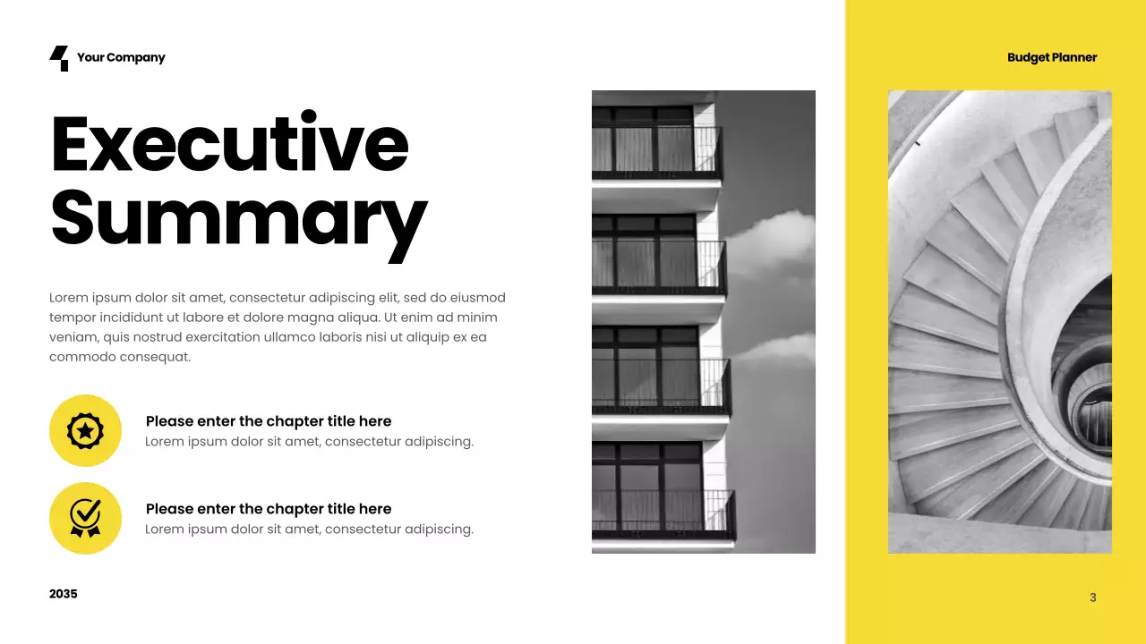 Yellow Vibrant Budget Planner Presentation